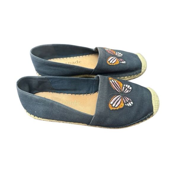 Kate Spade Aflutter Butterfly Embroidery Espadrille Flat Loafer Women Size 9B - Picture 3 of 8